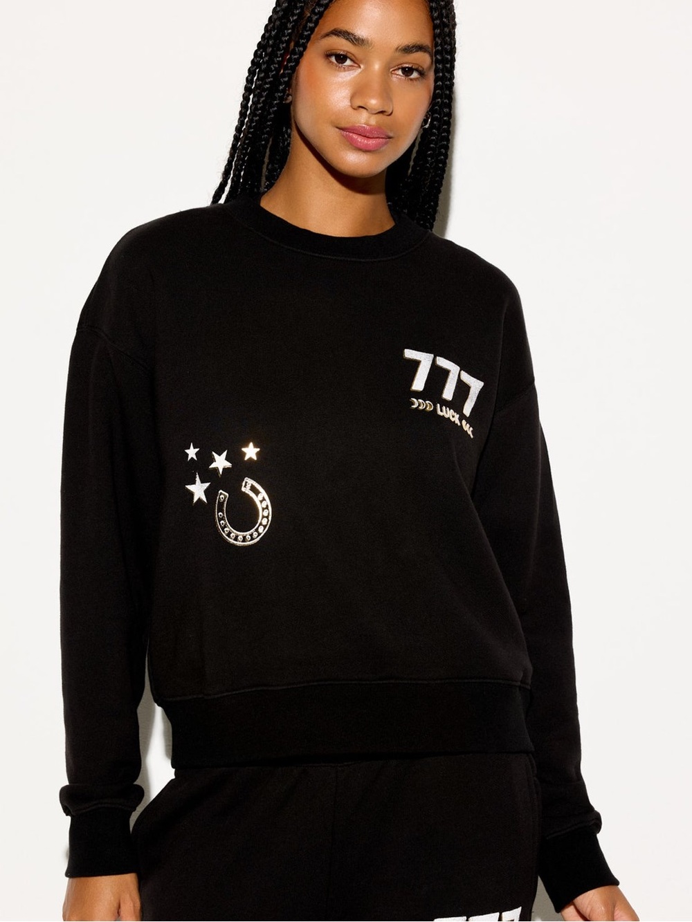 Spiritual Gangster 777 Good Luck Crewneck Sweatshirt Small